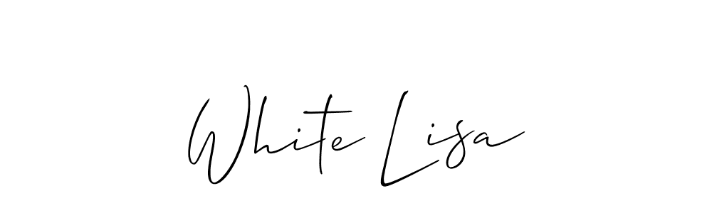 Also we have White Lisa name is the best signature style. Create professional handwritten signature collection using Allison_Script autograph style. White Lisa signature style 2 images and pictures png