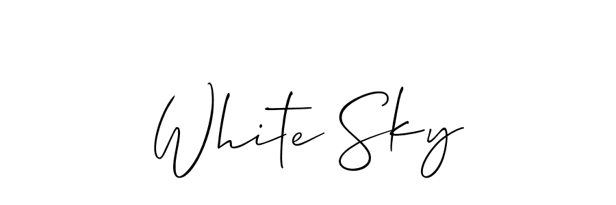Design your own signature with our free online signature maker. With this signature software, you can create a handwritten (Allison_Script) signature for name White Sky. White Sky signature style 2 images and pictures png