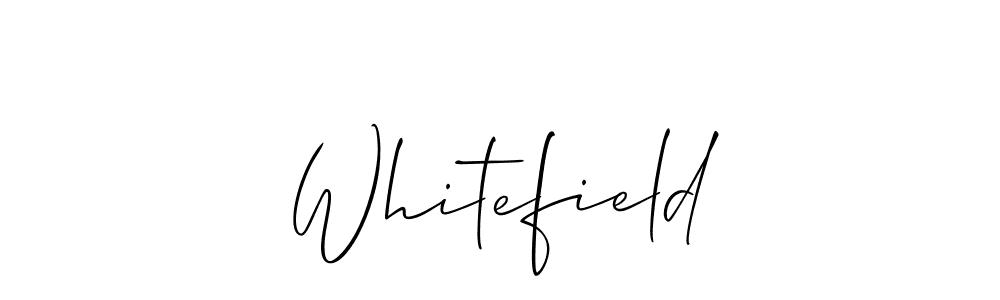 Use a signature maker to create a handwritten signature online. With this signature software, you can design (Allison_Script) your own signature for name Whitefield. Whitefield signature style 2 images and pictures png
