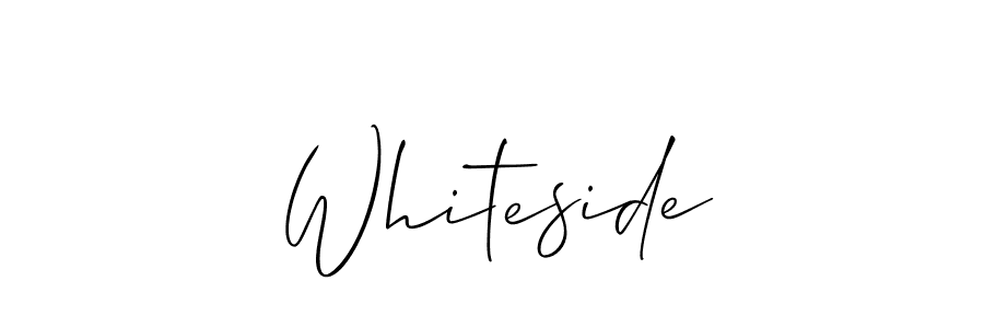 Design your own signature with our free online signature maker. With this signature software, you can create a handwritten (Allison_Script) signature for name Whiteside. Whiteside signature style 2 images and pictures png