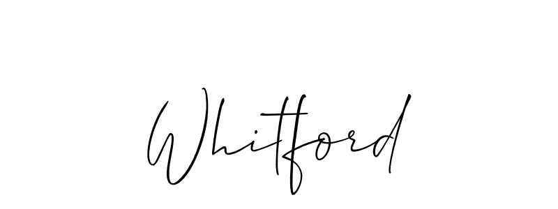 How to make Whitford name signature. Use Allison_Script style for creating short signs online. This is the latest handwritten sign. Whitford signature style 2 images and pictures png