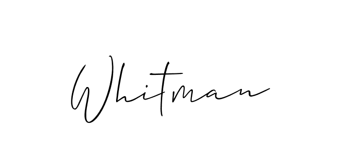 if you are searching for the best signature style for your name Whitman. so please give up your signature search. here we have designed multiple signature styles  using Allison_Script. Whitman signature style 2 images and pictures png