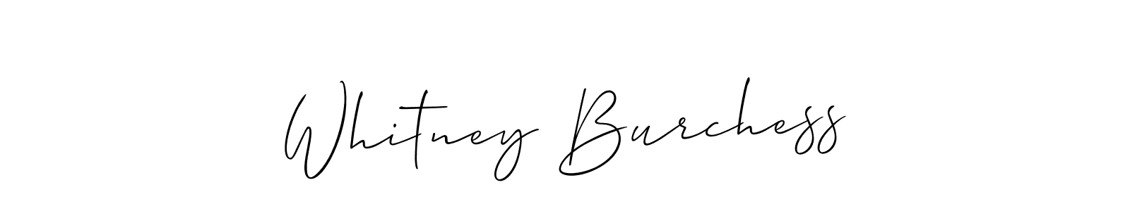 Create a beautiful signature design for name Whitney Burchess. With this signature (Allison_Script) fonts, you can make a handwritten signature for free. Whitney Burchess signature style 2 images and pictures png