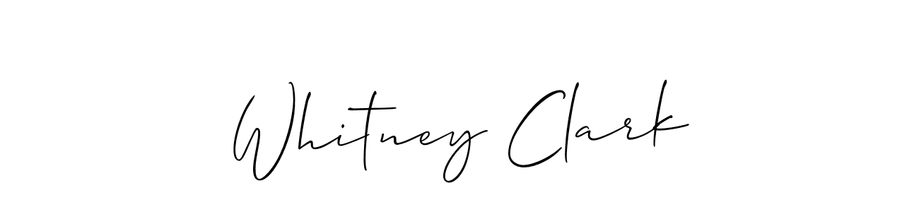 Create a beautiful signature design for name Whitney Clark. With this signature (Allison_Script) fonts, you can make a handwritten signature for free. Whitney Clark signature style 2 images and pictures png