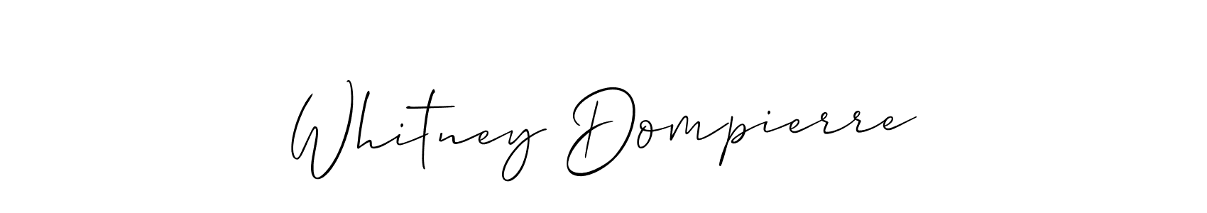 You should practise on your own different ways (Allison_Script) to write your name (Whitney Dompierre) in signature. don't let someone else do it for you. Whitney Dompierre signature style 2 images and pictures png