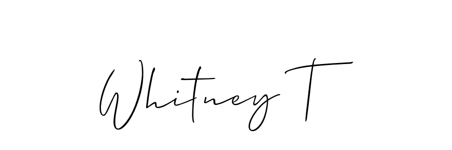 How to Draw Whitney T signature style? Allison_Script is a latest design signature styles for name Whitney T. Whitney T signature style 2 images and pictures png