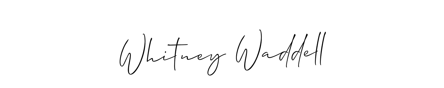 How to make Whitney Waddell signature? Allison_Script is a professional autograph style. Create handwritten signature for Whitney Waddell name. Whitney Waddell signature style 2 images and pictures png