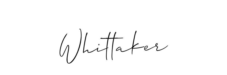 Create a beautiful signature design for name Whittaker. With this signature (Allison_Script) fonts, you can make a handwritten signature for free. Whittaker signature style 2 images and pictures png