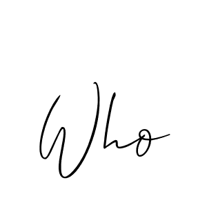 Design your own signature with our free online signature maker. With this signature software, you can create a handwritten (Allison_Script) signature for name Who. Who signature style 2 images and pictures png