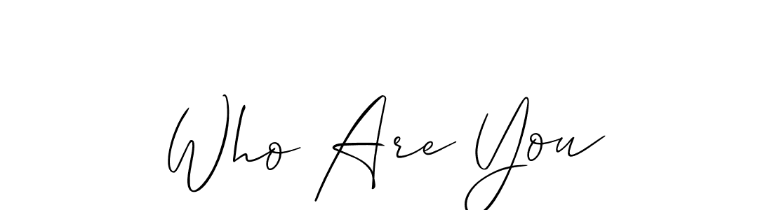 Use a signature maker to create a handwritten signature online. With this signature software, you can design (Allison_Script) your own signature for name Who Are You. Who Are You signature style 2 images and pictures png