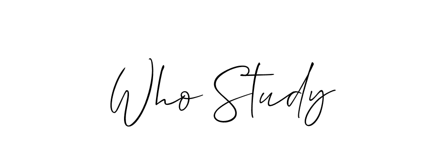 Similarly Allison_Script is the best handwritten signature design. Signature creator online .You can use it as an online autograph creator for name Who Study. Who Study signature style 2 images and pictures png