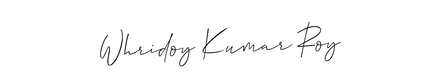 if you are searching for the best signature style for your name Whridoy Kumar Roy. so please give up your signature search. here we have designed multiple signature styles  using Allison_Script. Whridoy Kumar Roy signature style 2 images and pictures png