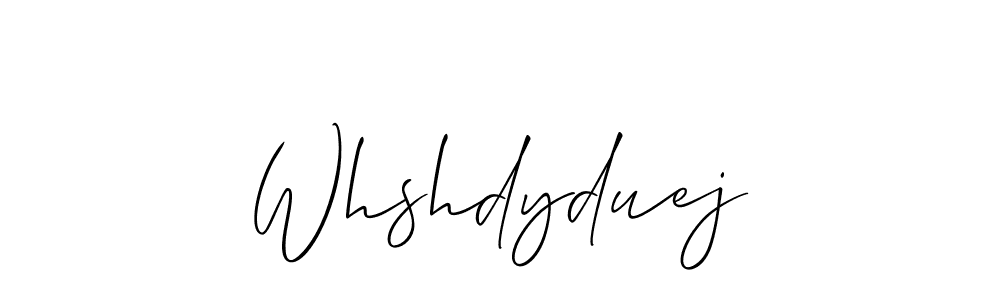 Also we have Whshdyduej name is the best signature style. Create professional handwritten signature collection using Allison_Script autograph style. Whshdyduej signature style 2 images and pictures png