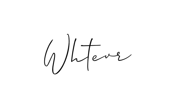 The best way (Allison_Script) to make a short signature is to pick only two or three words in your name. The name Whtevr include a total of six letters. For converting this name. Whtevr signature style 2 images and pictures png