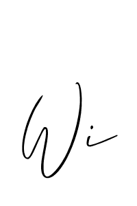 How to make Wi signature? Allison_Script is a professional autograph style. Create handwritten signature for Wi name. Wi signature style 2 images and pictures png