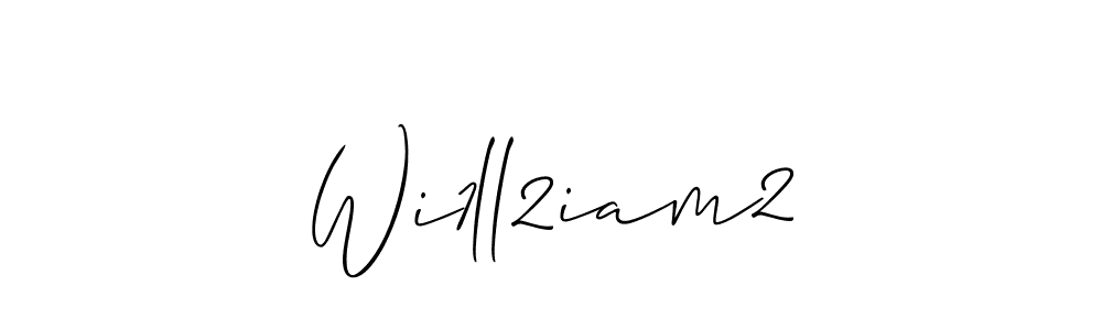 Create a beautiful signature design for name Wi1ll2iam2. With this signature (Allison_Script) fonts, you can make a handwritten signature for free. Wi1ll2iam2 signature style 2 images and pictures png