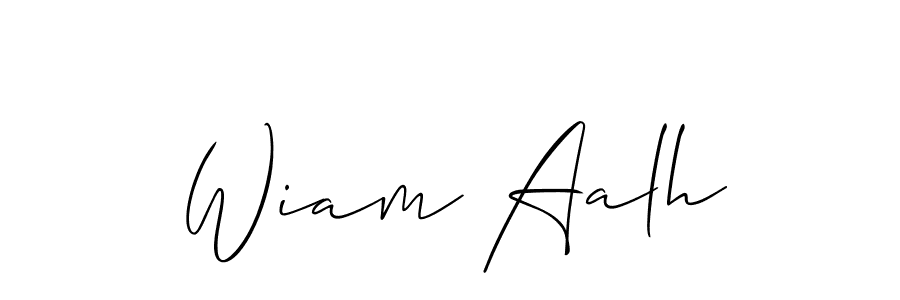 This is the best signature style for the Wiam Aalh name. Also you like these signature font (Allison_Script). Mix name signature. Wiam Aalh signature style 2 images and pictures png