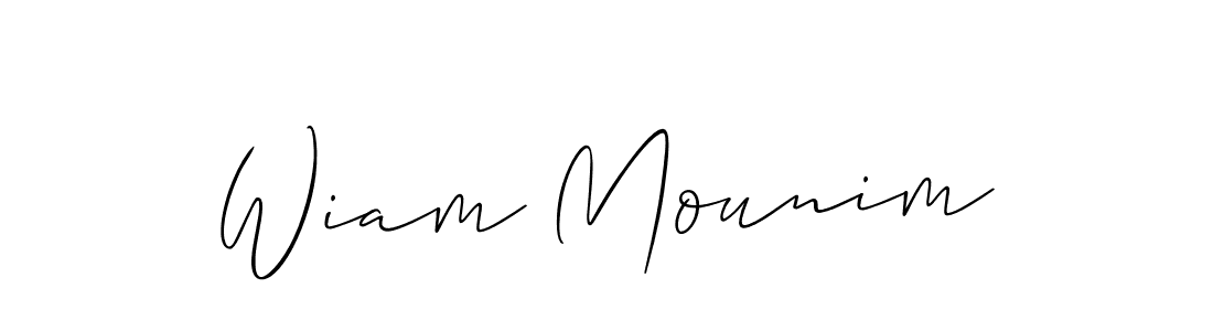 Wiam Mounim stylish signature style. Best Handwritten Sign (Allison_Script) for my name. Handwritten Signature Collection Ideas for my name Wiam Mounim. Wiam Mounim signature style 2 images and pictures png