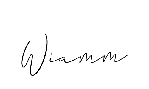 Design your own signature with our free online signature maker. With this signature software, you can create a handwritten (Allison_Script) signature for name Wiamm. Wiamm signature style 2 images and pictures png