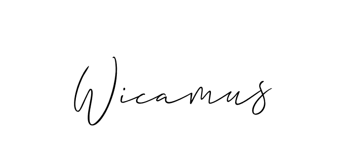 Similarly Allison_Script is the best handwritten signature design. Signature creator online .You can use it as an online autograph creator for name Wicamus. Wicamus signature style 2 images and pictures png