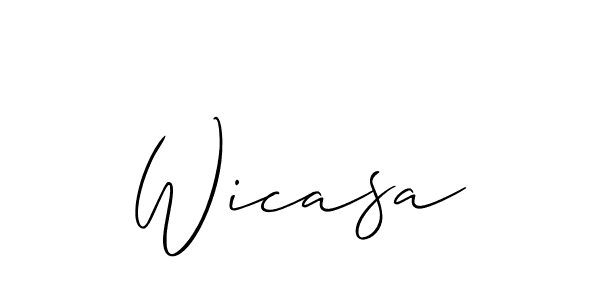 Also You can easily find your signature by using the search form. We will create Wicasa name handwritten signature images for you free of cost using Allison_Script sign style. Wicasa signature style 2 images and pictures png