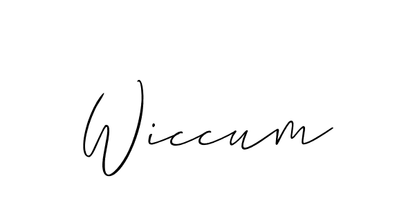 Make a beautiful signature design for name Wiccum. With this signature (Allison_Script) style, you can create a handwritten signature for free. Wiccum signature style 2 images and pictures png
