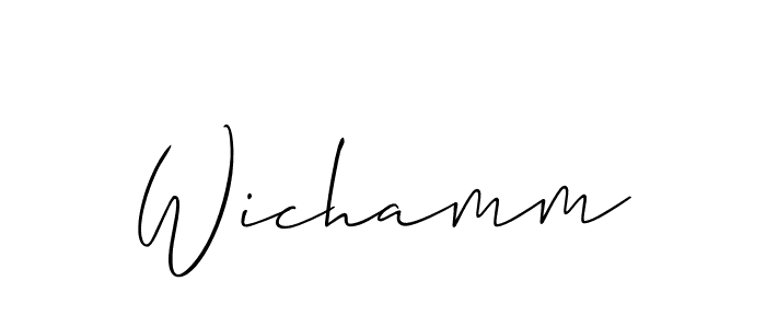 How to make Wichamm name signature. Use Allison_Script style for creating short signs online. This is the latest handwritten sign. Wichamm signature style 2 images and pictures png