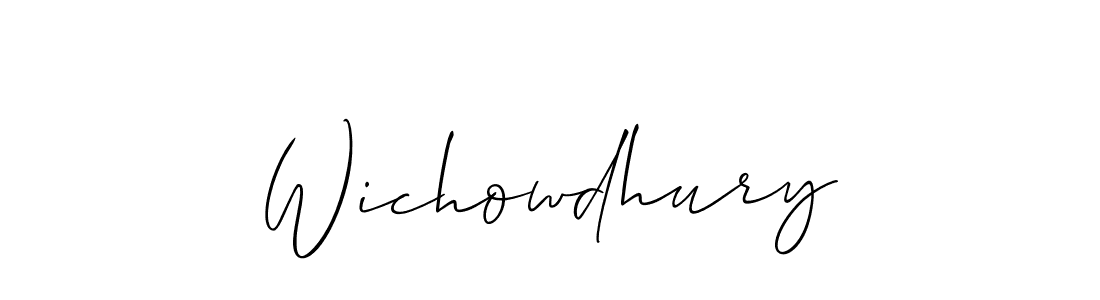 if you are searching for the best signature style for your name Wichowdhury. so please give up your signature search. here we have designed multiple signature styles  using Allison_Script. Wichowdhury signature style 2 images and pictures png