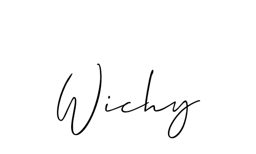 Make a beautiful signature design for name Wichy. With this signature (Allison_Script) style, you can create a handwritten signature for free. Wichy signature style 2 images and pictures png
