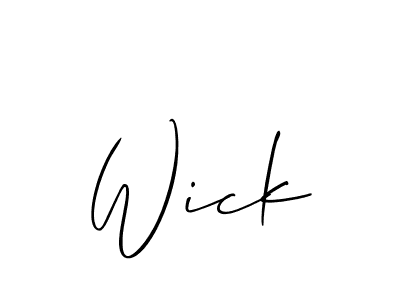 How to make Wick signature? Allison_Script is a professional autograph style. Create handwritten signature for Wick name. Wick signature style 2 images and pictures png