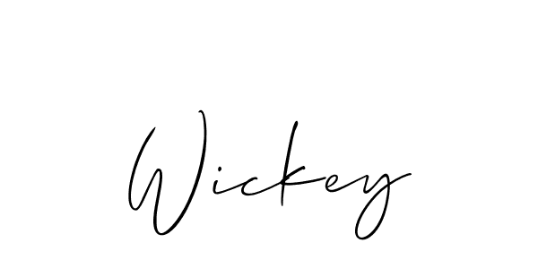 How to make Wickey signature? Allison_Script is a professional autograph style. Create handwritten signature for Wickey name. Wickey signature style 2 images and pictures png