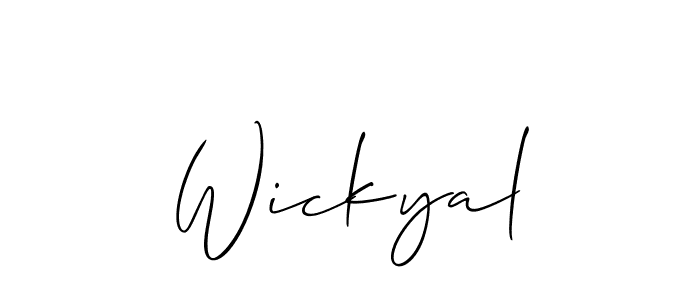 Allison_Script is a professional signature style that is perfect for those who want to add a touch of class to their signature. It is also a great choice for those who want to make their signature more unique. Get Wickyal name to fancy signature for free. Wickyal signature style 2 images and pictures png