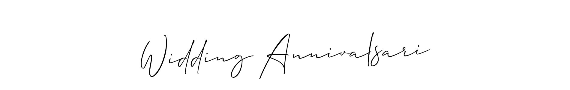 Widding Annivalsari stylish signature style. Best Handwritten Sign (Allison_Script) for my name. Handwritten Signature Collection Ideas for my name Widding Annivalsari. Widding Annivalsari signature style 2 images and pictures png