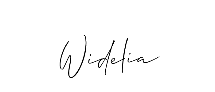 Design your own signature with our free online signature maker. With this signature software, you can create a handwritten (Allison_Script) signature for name Widelia. Widelia signature style 2 images and pictures png