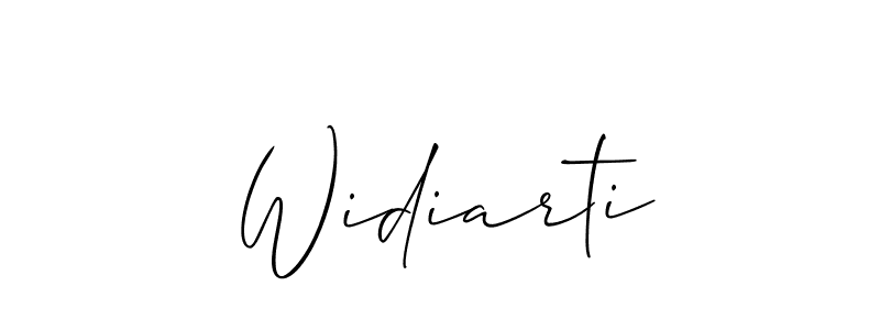 Also we have Widiarti name is the best signature style. Create professional handwritten signature collection using Allison_Script autograph style. Widiarti signature style 2 images and pictures png