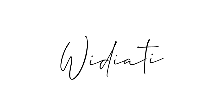 The best way (Allison_Script) to make a short signature is to pick only two or three words in your name. The name Widiati include a total of six letters. For converting this name. Widiati signature style 2 images and pictures png