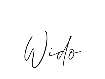 Make a beautiful signature design for name Wido. With this signature (Allison_Script) style, you can create a handwritten signature for free. Wido signature style 2 images and pictures png