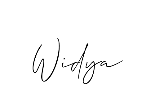 How to make Widya signature? Allison_Script is a professional autograph style. Create handwritten signature for Widya name. Widya signature style 2 images and pictures png