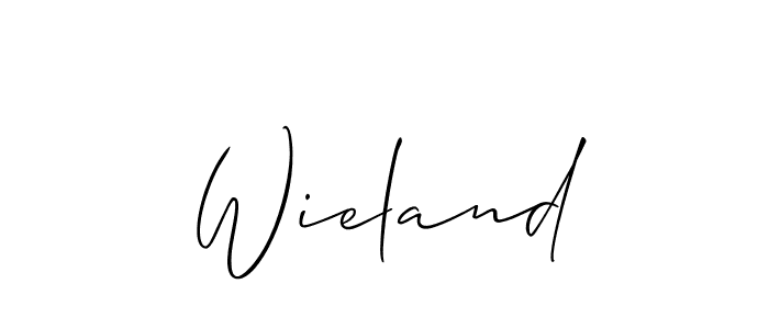 Also we have Wieland name is the best signature style. Create professional handwritten signature collection using Allison_Script autograph style. Wieland signature style 2 images and pictures png