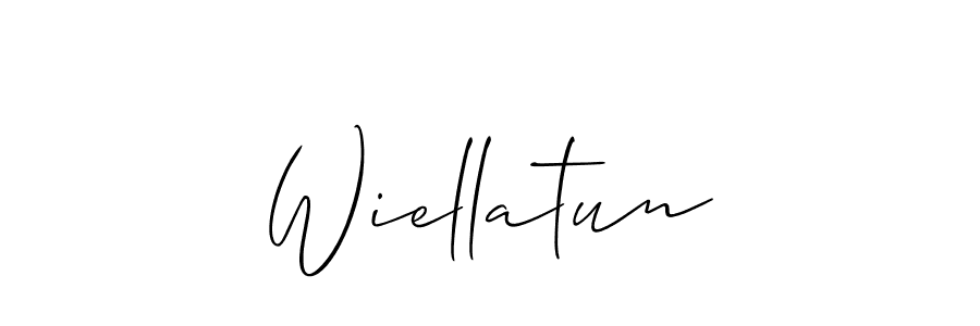 Also we have Wiellatun name is the best signature style. Create professional handwritten signature collection using Allison_Script autograph style. Wiellatun signature style 2 images and pictures png