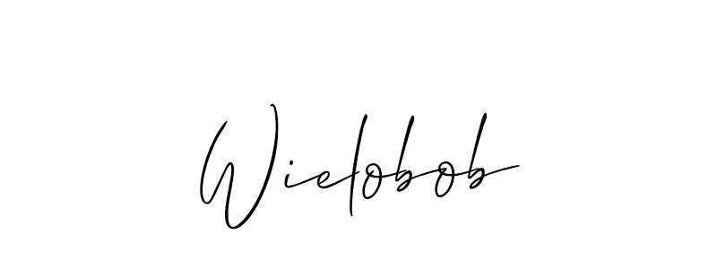 How to make Wielobob name signature. Use Allison_Script style for creating short signs online. This is the latest handwritten sign. Wielobob signature style 2 images and pictures png