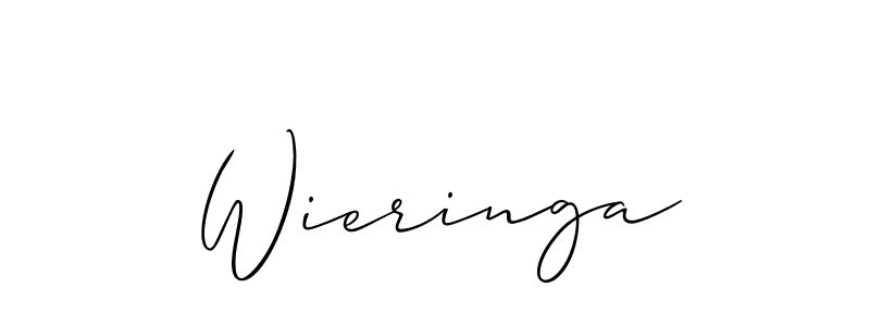 Allison_Script is a professional signature style that is perfect for those who want to add a touch of class to their signature. It is also a great choice for those who want to make their signature more unique. Get Wieringa name to fancy signature for free. Wieringa signature style 2 images and pictures png