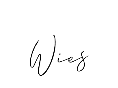 Create a beautiful signature design for name Wies. With this signature (Allison_Script) fonts, you can make a handwritten signature for free. Wies signature style 2 images and pictures png