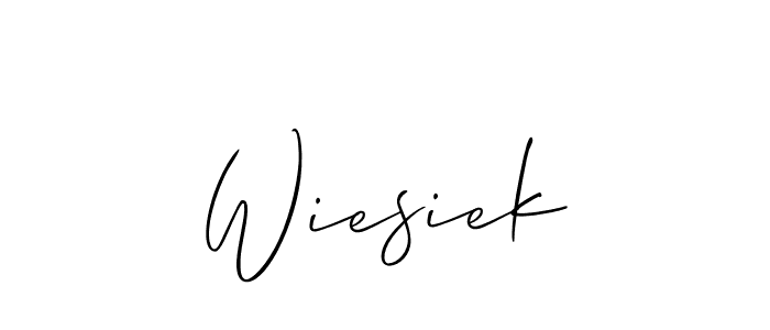 Design your own signature with our free online signature maker. With this signature software, you can create a handwritten (Allison_Script) signature for name Wiesiek. Wiesiek signature style 2 images and pictures png