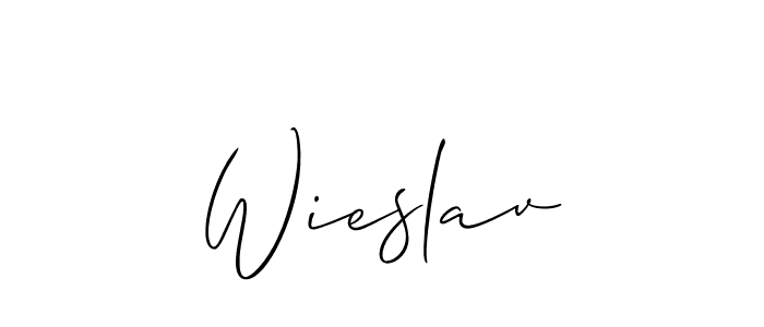 How to make Wieslav name signature. Use Allison_Script style for creating short signs online. This is the latest handwritten sign. Wieslav signature style 2 images and pictures png