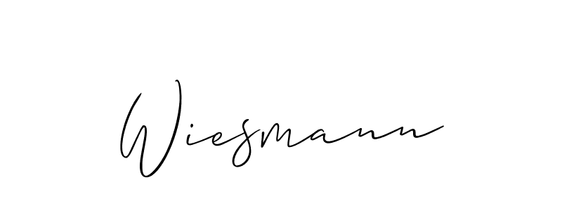 Make a beautiful signature design for name Wiesmann. With this signature (Allison_Script) style, you can create a handwritten signature for free. Wiesmann signature style 2 images and pictures png