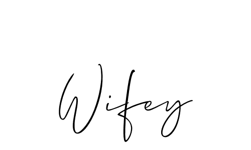 Also You can easily find your signature by using the search form. We will create Wifey name handwritten signature images for you free of cost using Allison_Script sign style. Wifey signature style 2 images and pictures png
