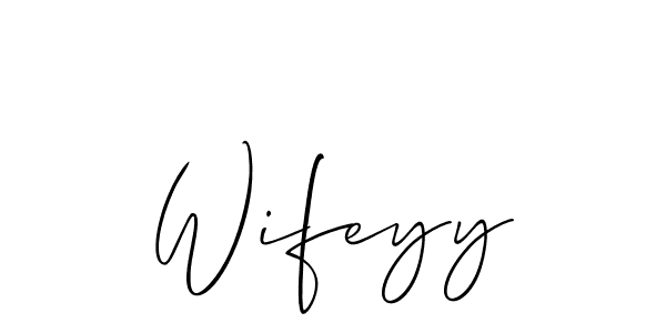 The best way (Allison_Script) to make a short signature is to pick only two or three words in your name. The name Wifeyy include a total of six letters. For converting this name. Wifeyy signature style 2 images and pictures png