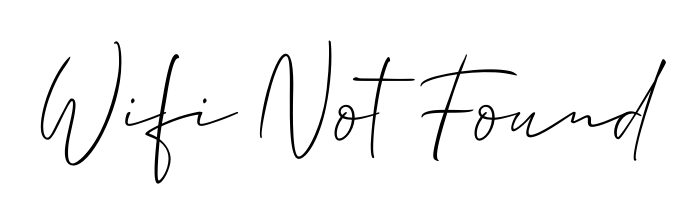 Personalize your online presence with Wifi Not Found signature rendered in elegant Allison_Script font. Great for website footers and blogs. Wifi Not Found signature style 2 images and pictures png