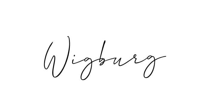 How to Draw Wigburg signature style? Allison_Script is a latest design signature styles for name Wigburg. Wigburg signature style 2 images and pictures png